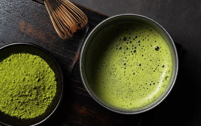 cup filled with matcha