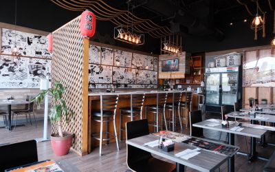 inside view of tamashi ramen's restaurant near the galleria