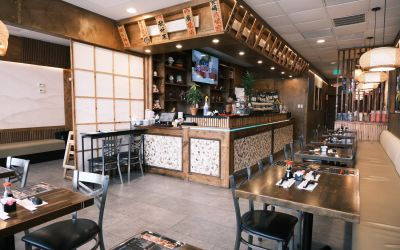inside view of tamashi ramen's restaurant in pearland